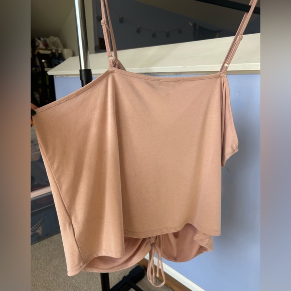 Express Light Pink Ruched Tank Top - Picture 6 of 7